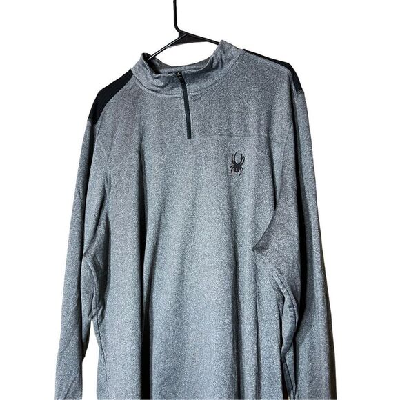 Spyder Active Men’s Performance ¼ Zip, Size XXL, Color Charcoal - Picture 2 of 10
